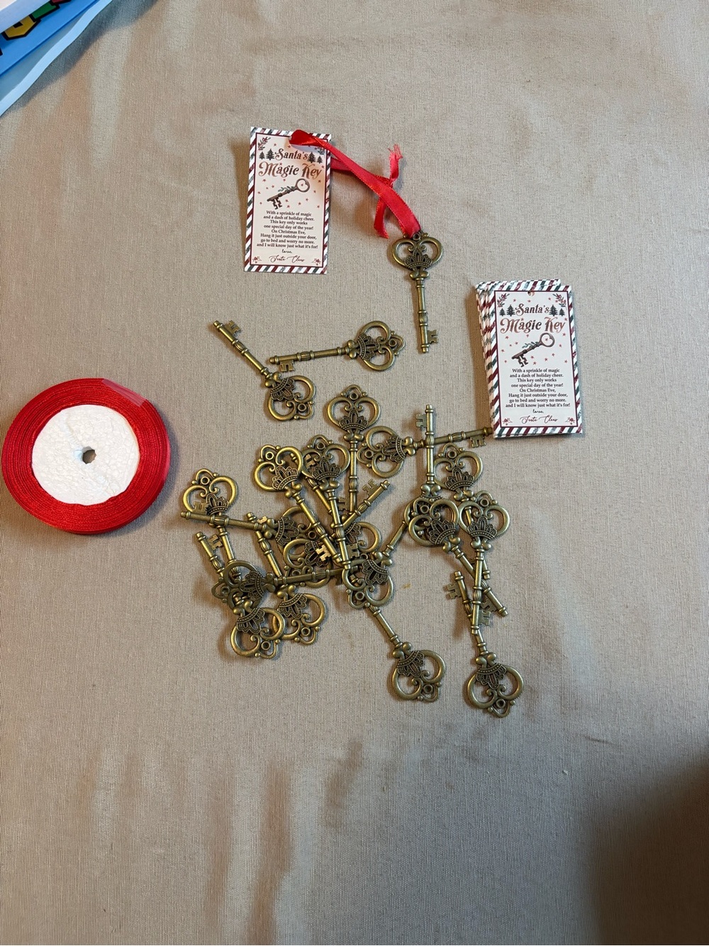 DIY Christmas Santa’s magic key cards